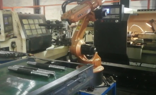 国内某企业电动机轴零件工业机器人数控车床上下料项目.png